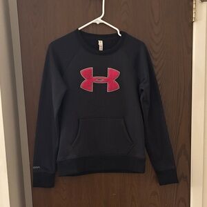 Under Armour Black Sweatshirt with Pink Logo